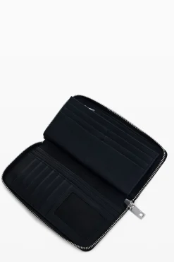 Geometric floral zip wallet