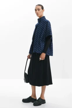 Geometric pattern poncho
