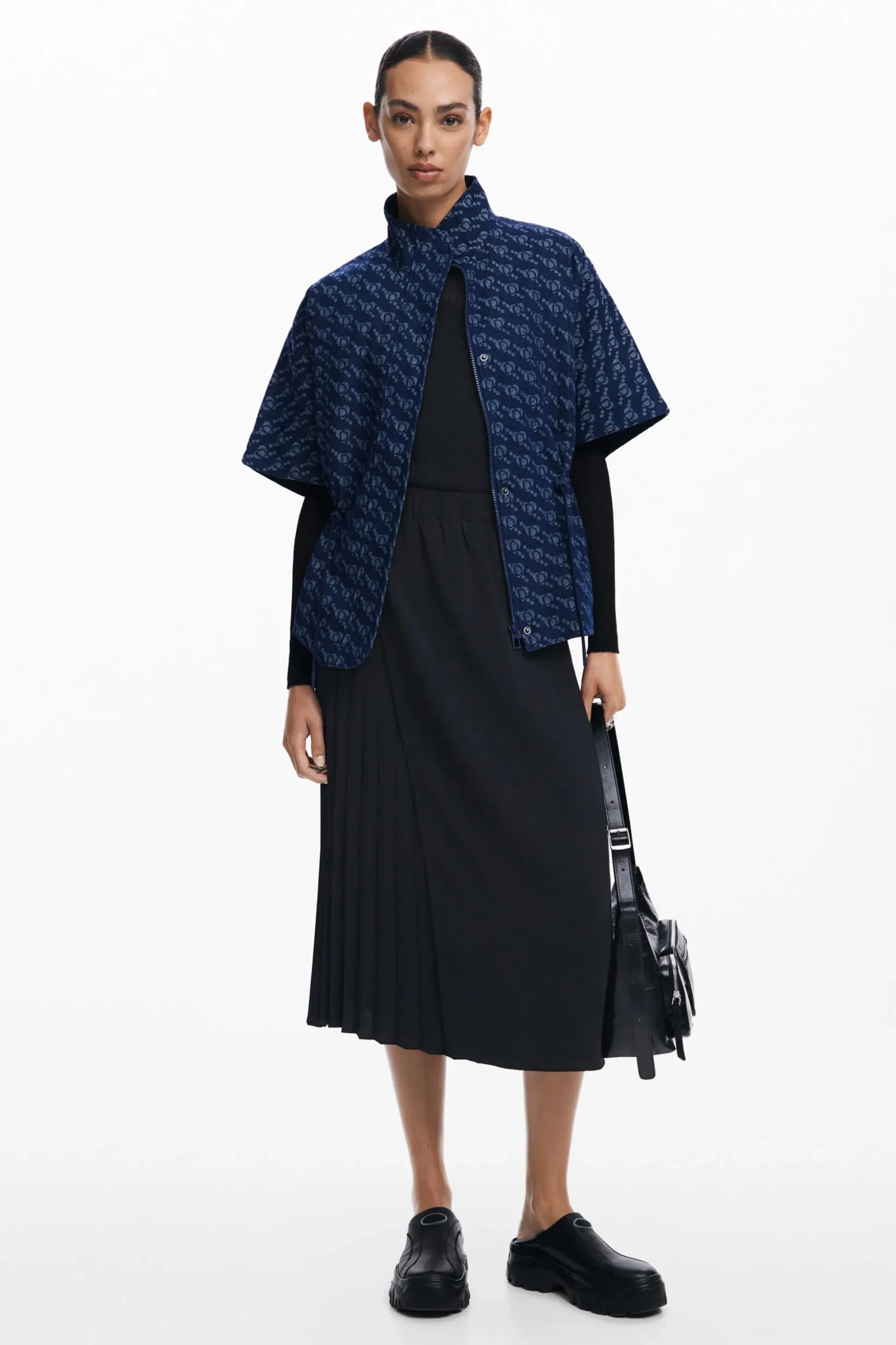 Geometric pattern poncho