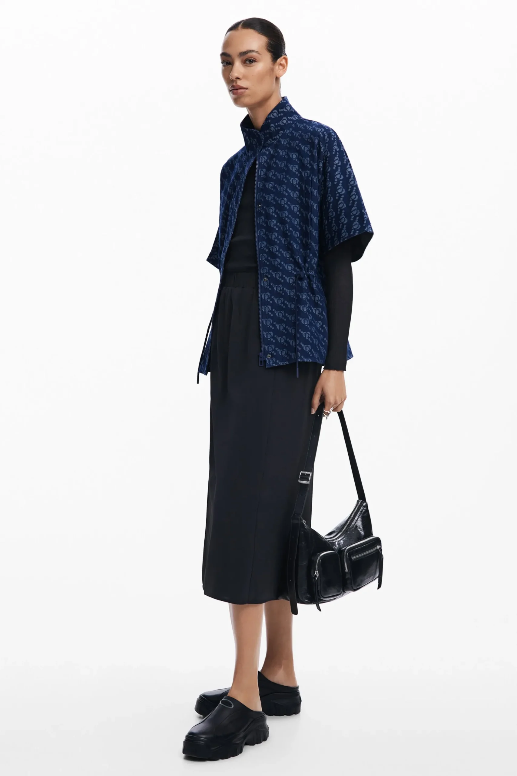 Geometric pattern poncho