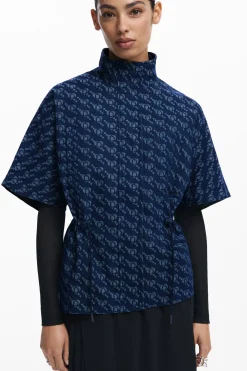 Geometric pattern poncho