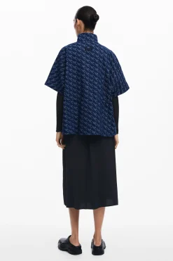 Geometric pattern poncho