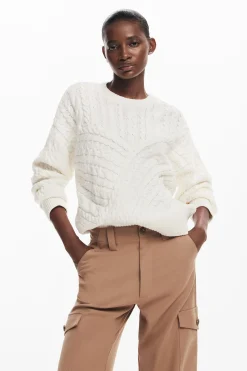 Herringbone detail sweater