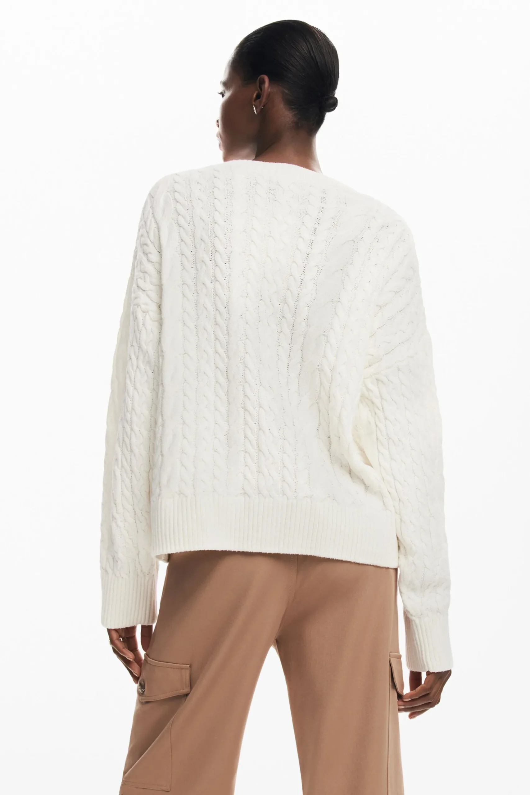 Herringbone detail sweater