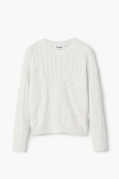 Herringbone detail sweater