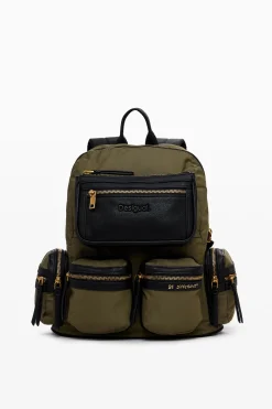 High-capacity nylon backpack