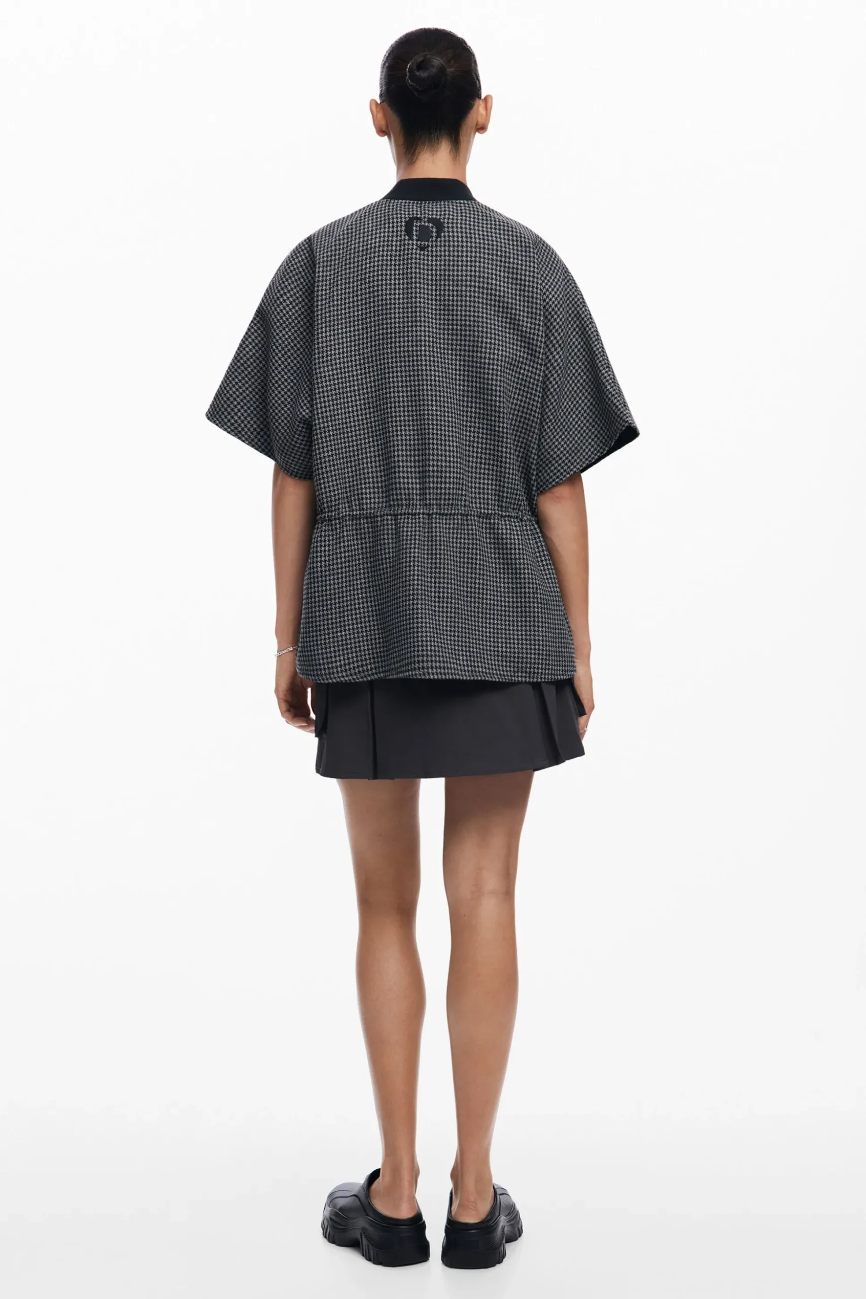 Houndstooth poncho