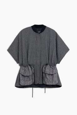 Houndstooth poncho