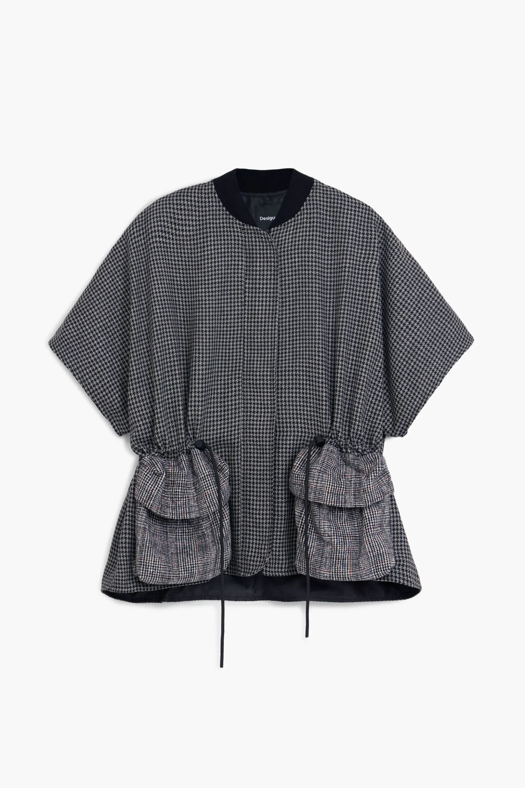 Houndstooth poncho