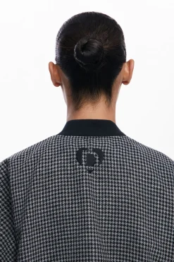 Houndstooth poncho