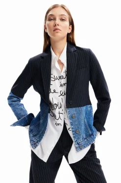 Hybrid denim blazer