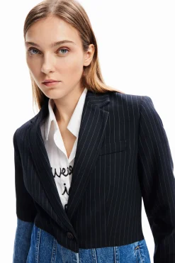Hybrid denim blazer