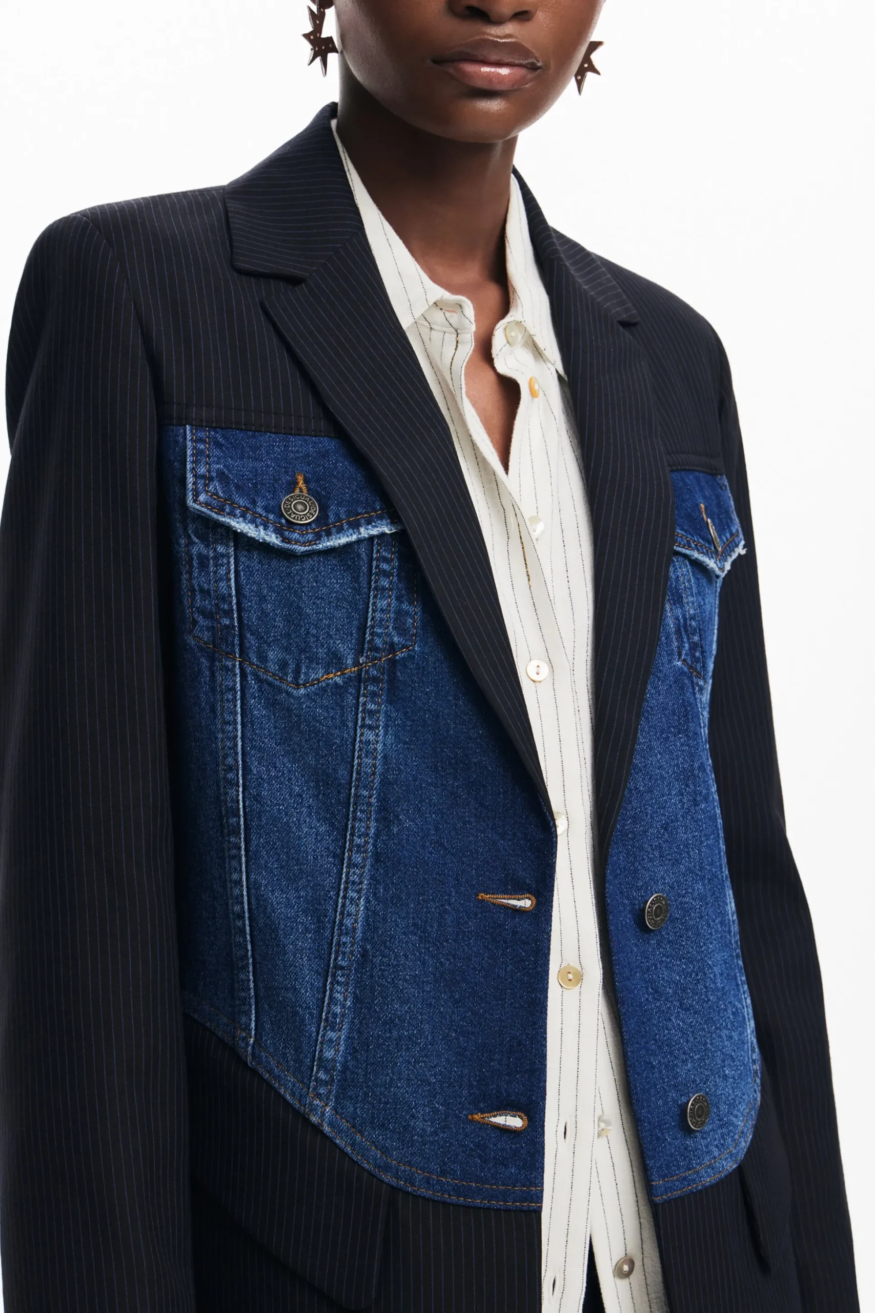 Hybrid trucker blazer
