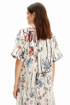 Illustrated floral shirt