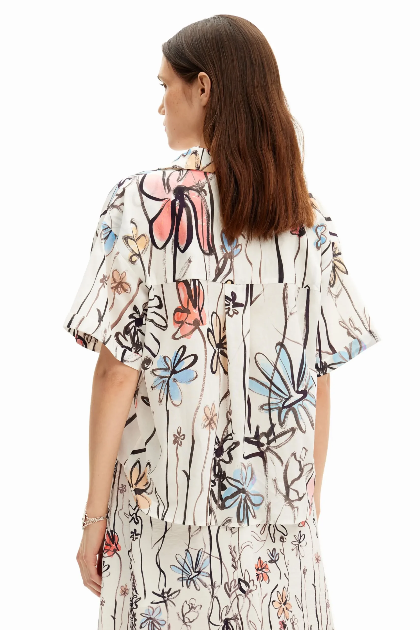 Illustrated floral shirt