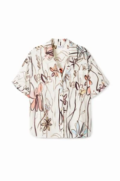 Illustrated floral shirt