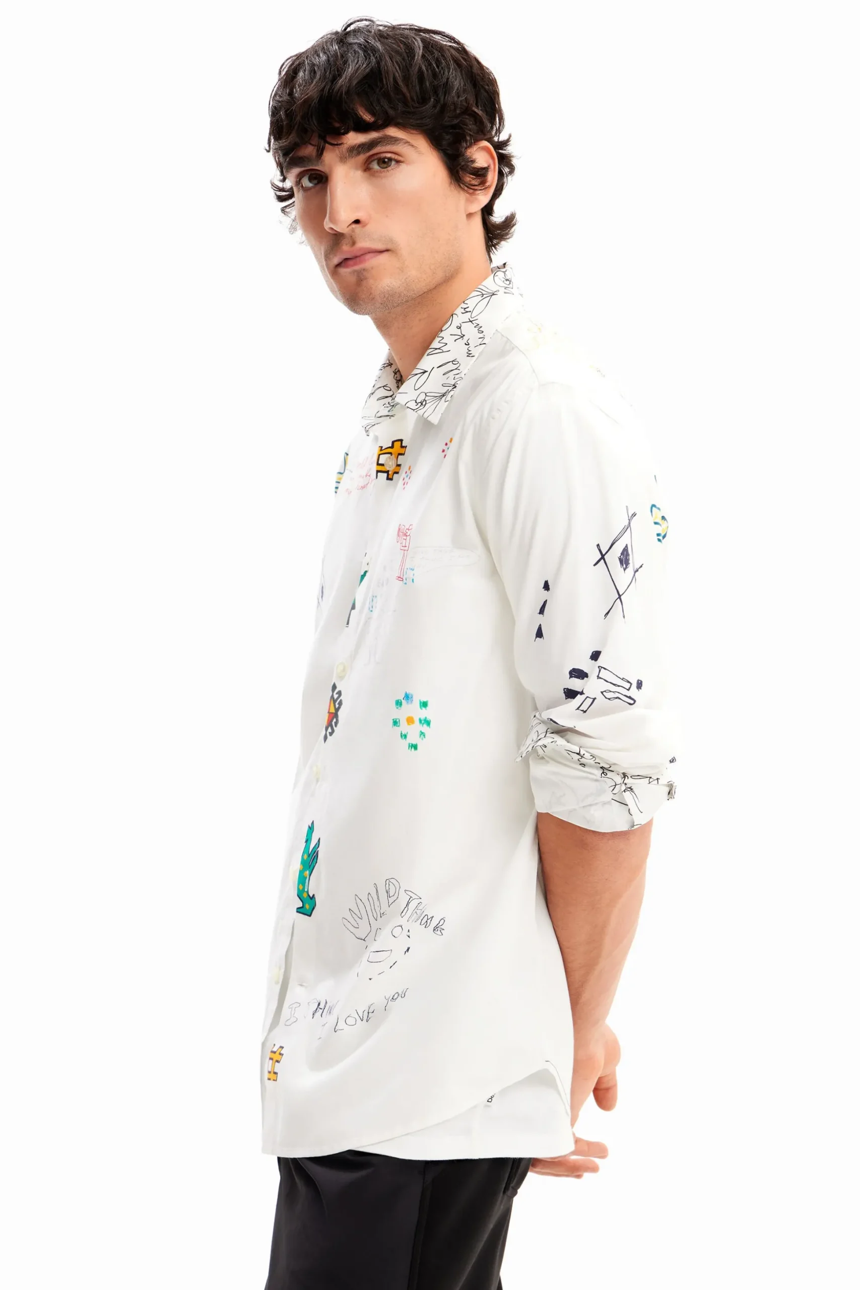 Illustrated shirt with messages
