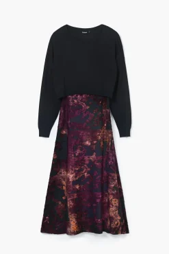 2-in-1 midi dress