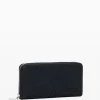 Large wallet with floral embroidery