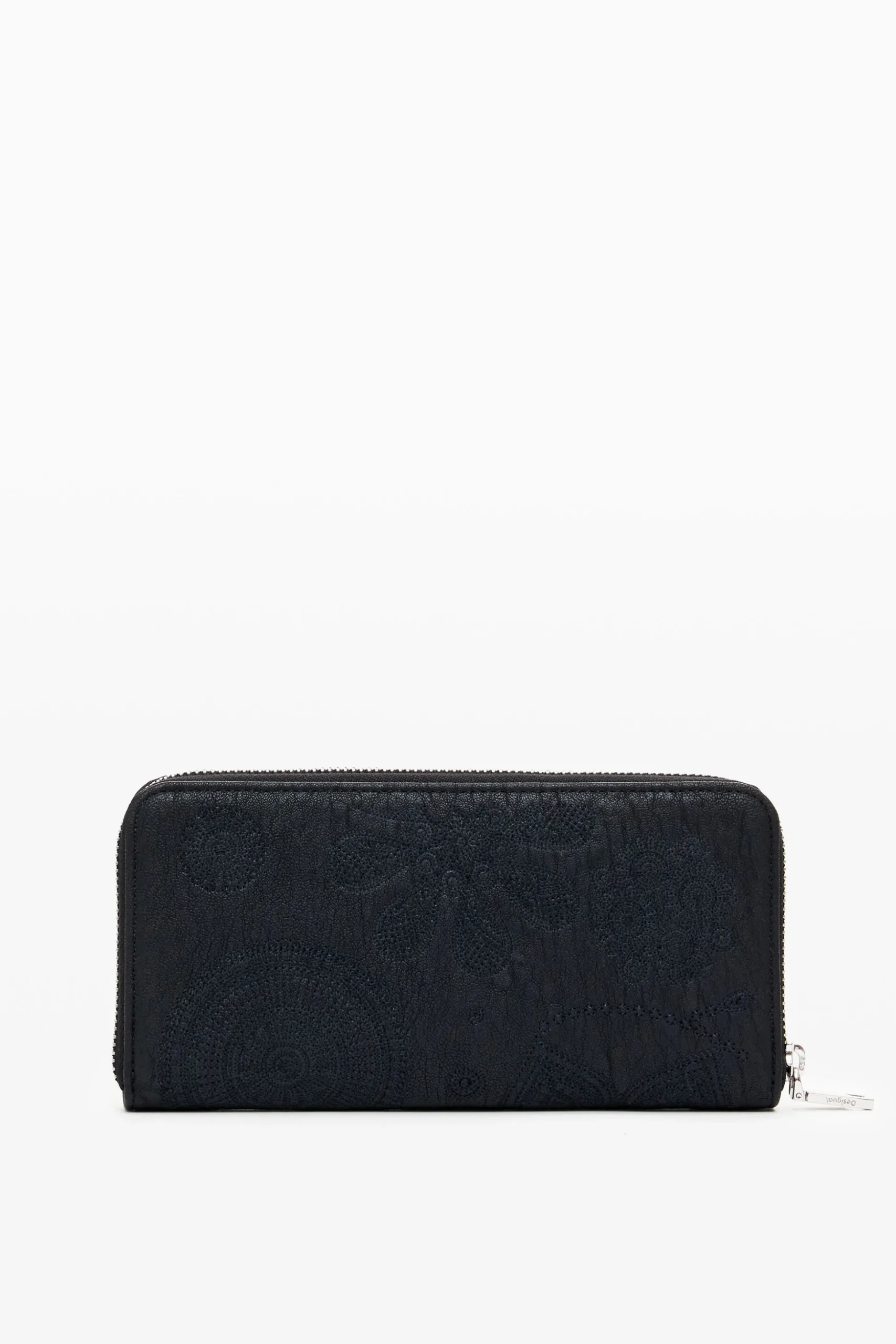 Large wallet with floral embroidery