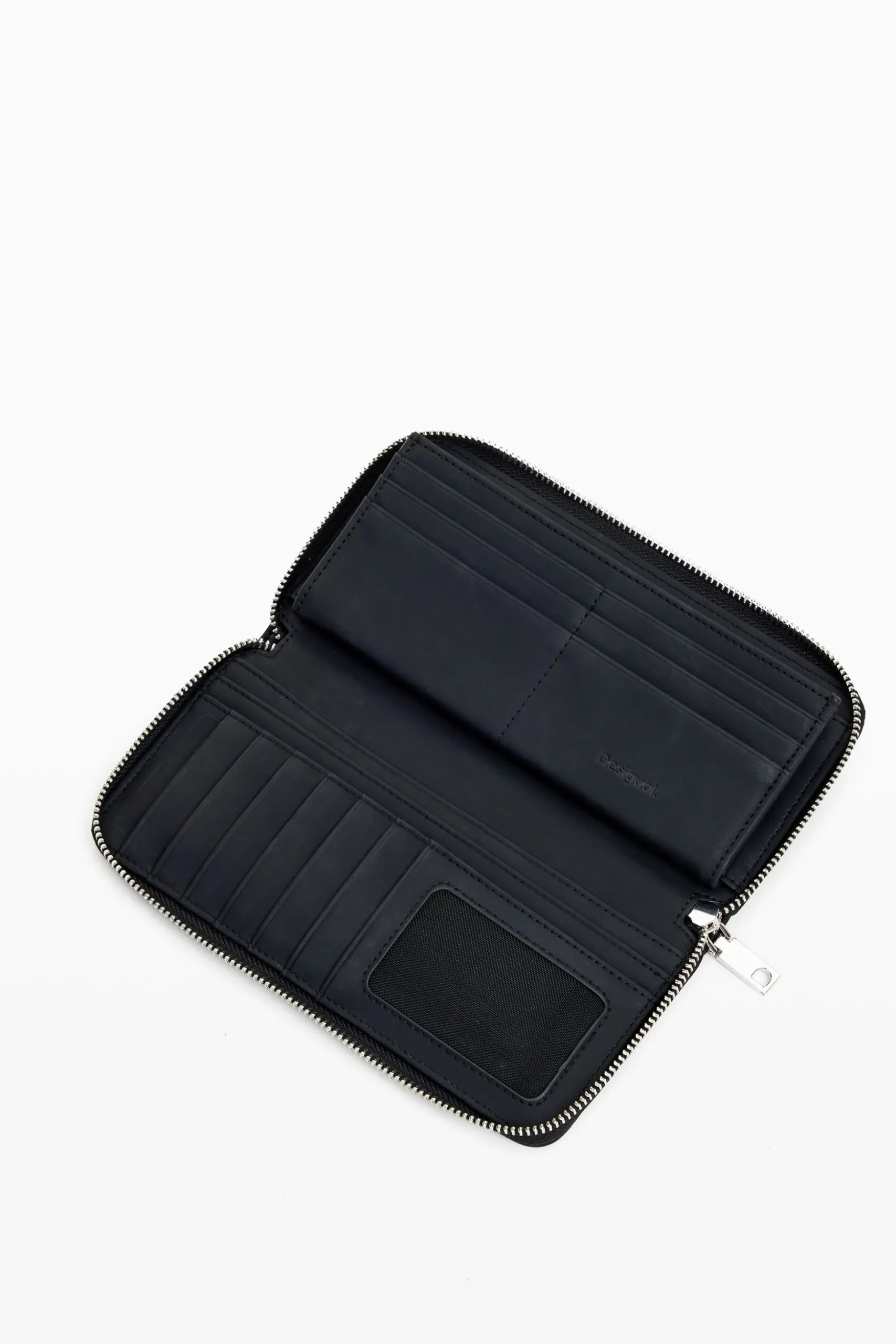 Large wallet with floral embroidery