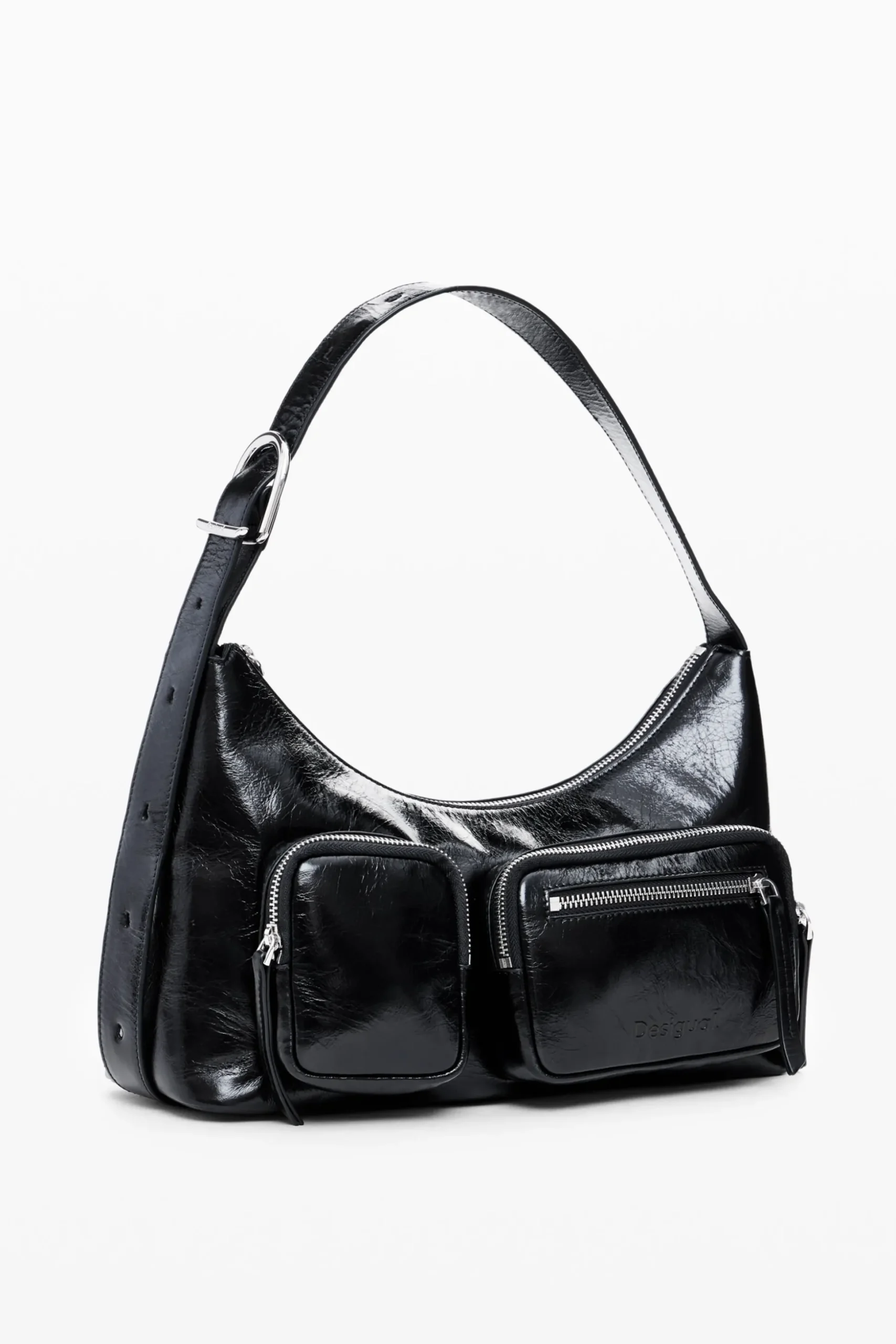 Leather bag with pockets
