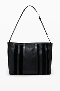 Leather shopper bag