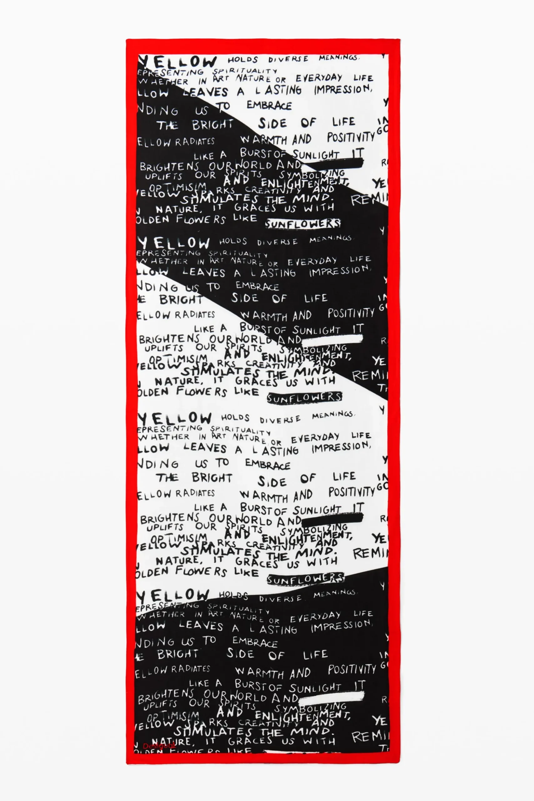 Lettering scarf