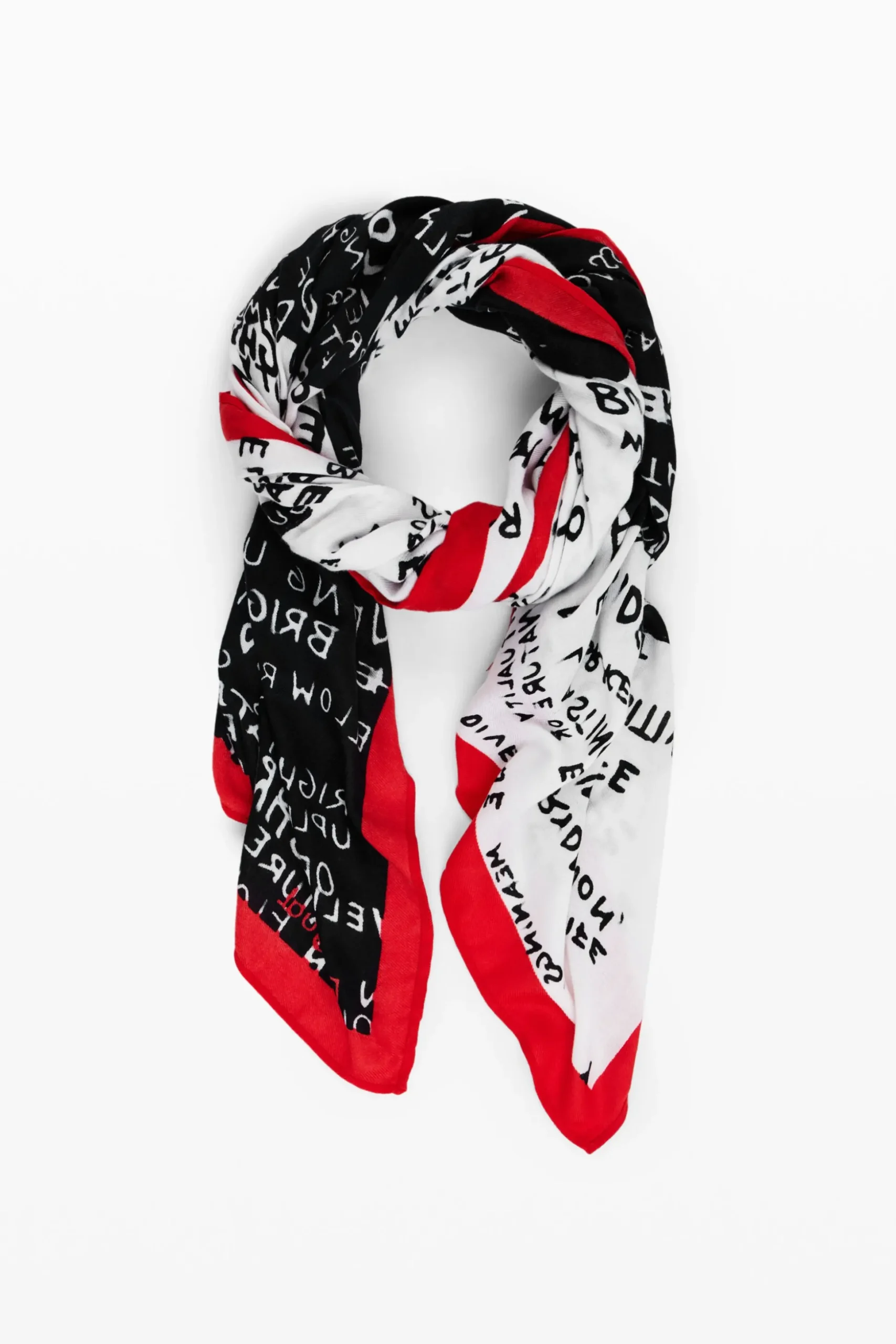 Lettering scarf