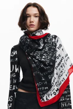 Lettering scarf