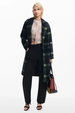 Long checkered coat