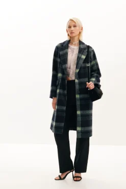 Long checkered coat