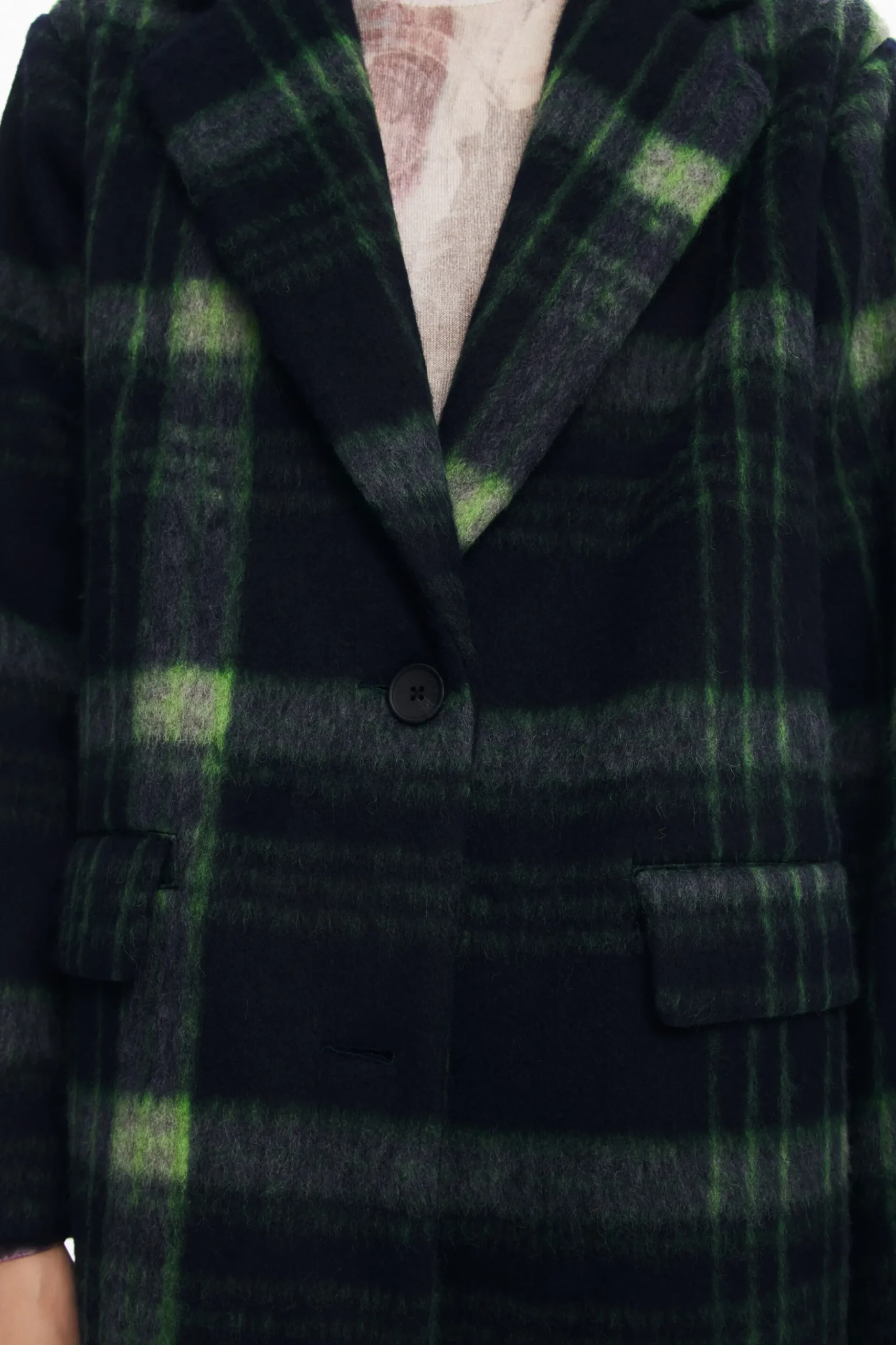 Long checkered coat