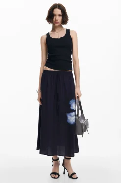 Long floral skirt