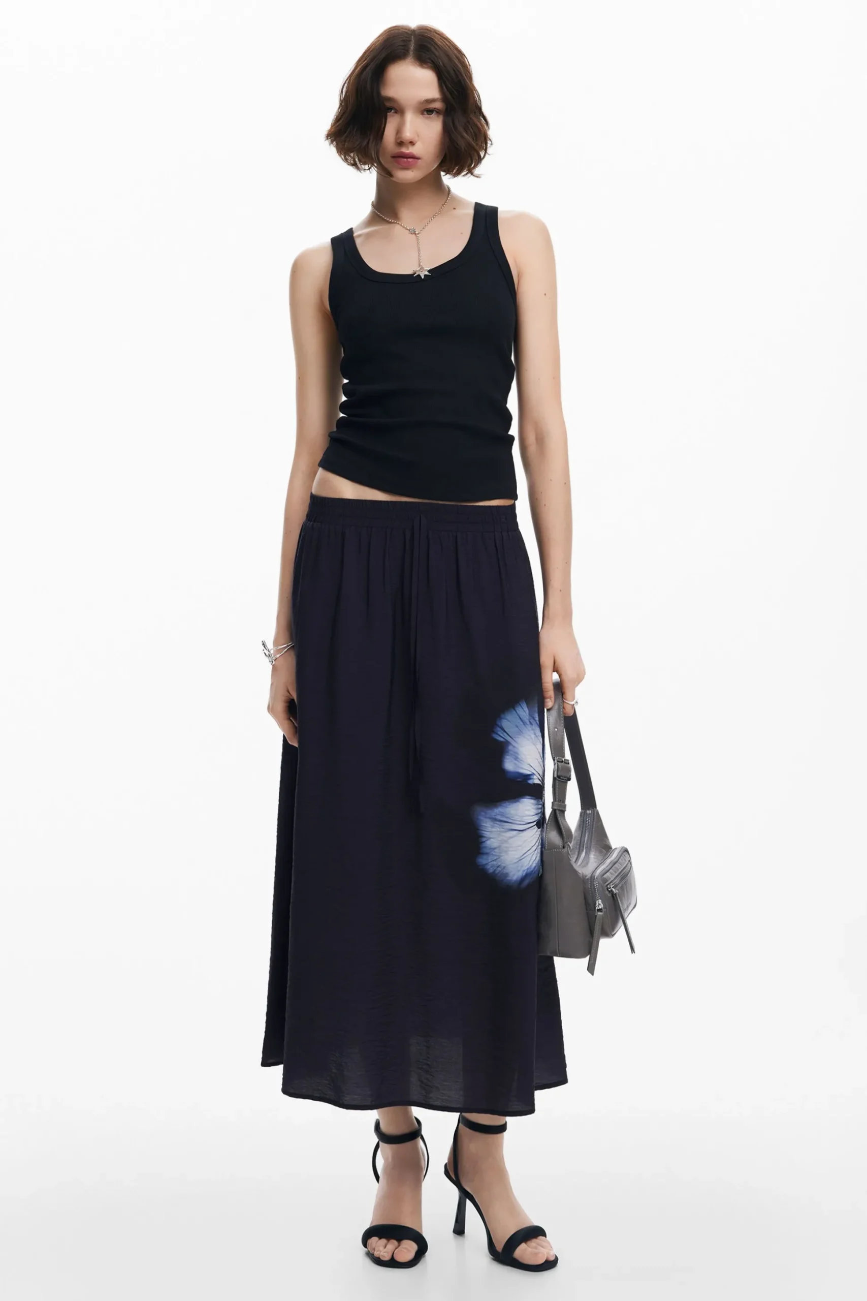 Long floral skirt