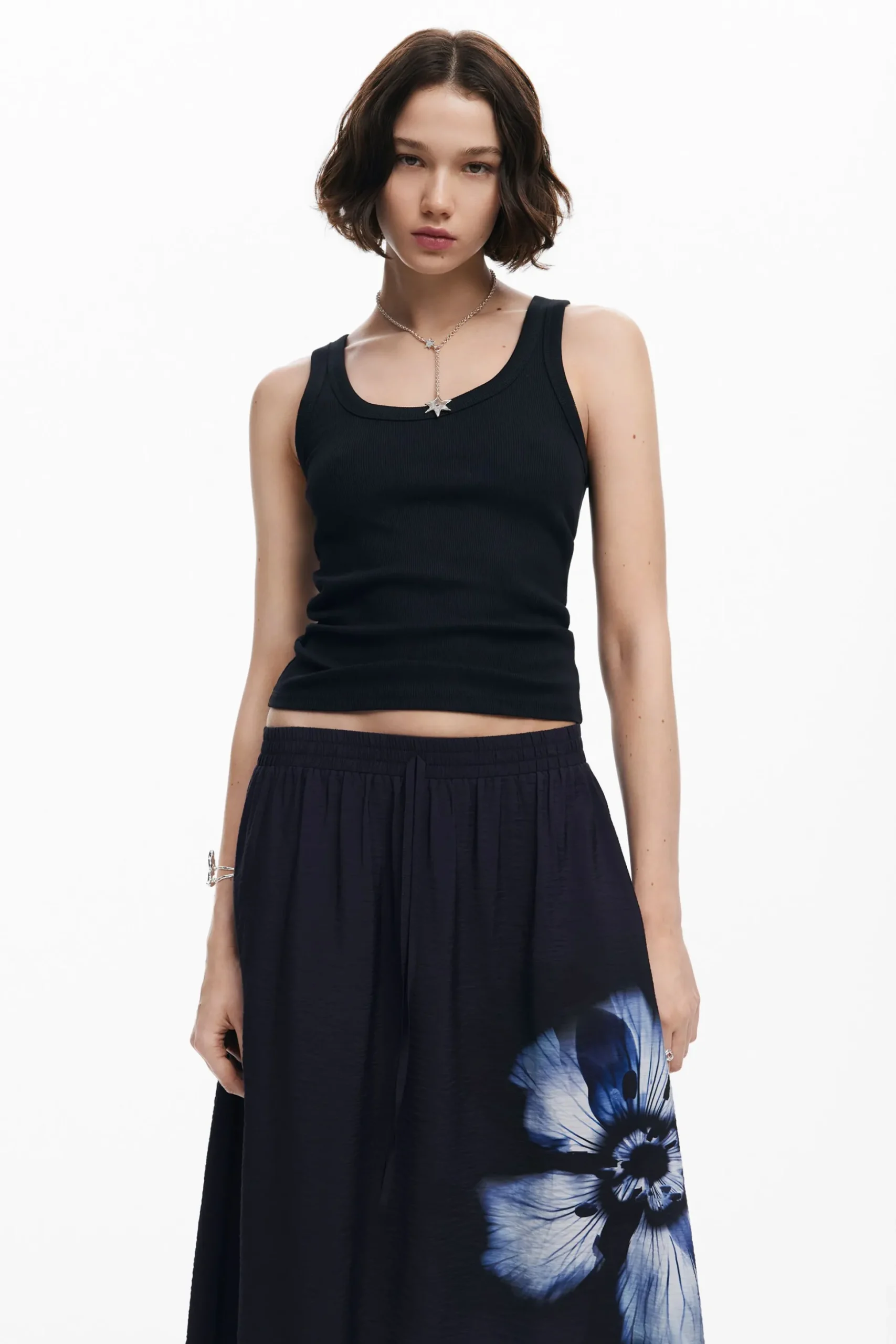 Long floral skirt