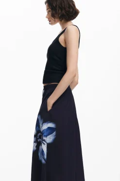 Long floral skirt