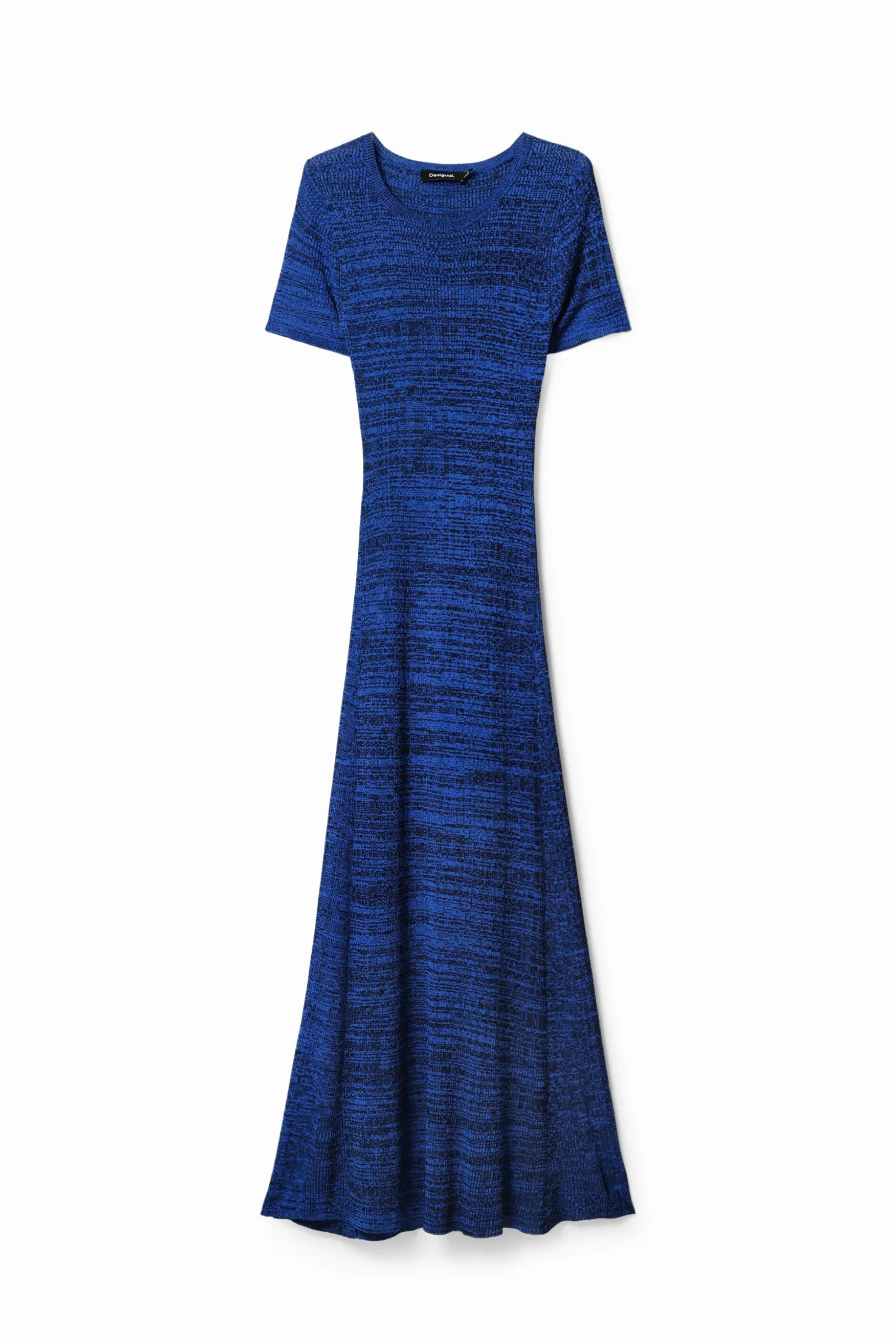 Long mottled ribbed dress