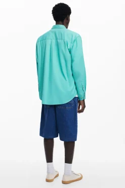 Long-sleeve cotton shirt
