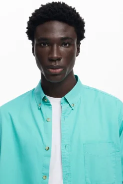 Long-sleeve cotton shirt