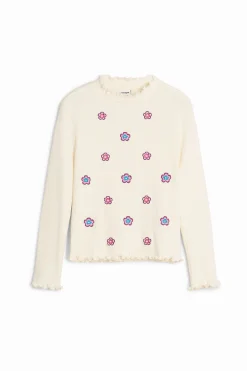 Long-sleeve floral T-shirt