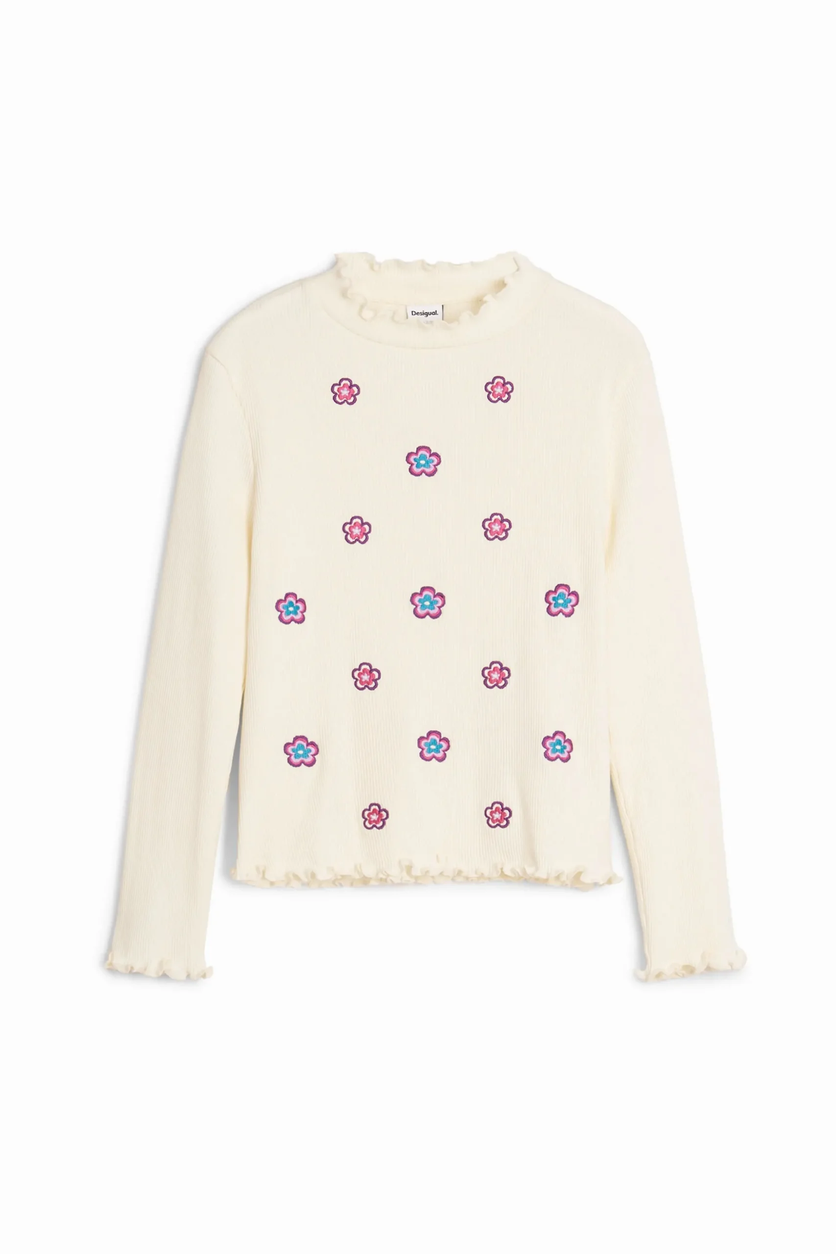 Long-sleeve floral T-shirt