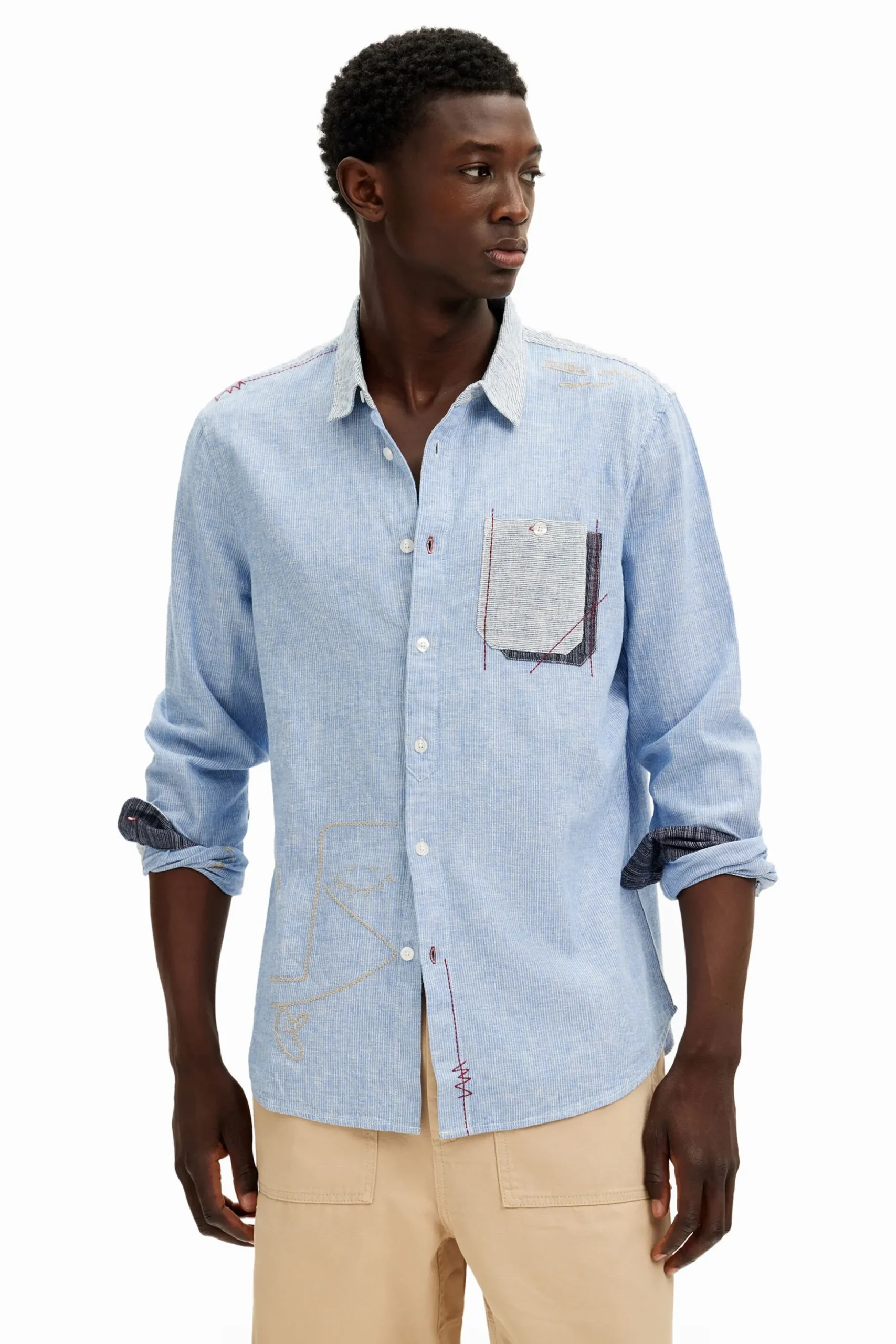 Long-sleeve grunge shirt