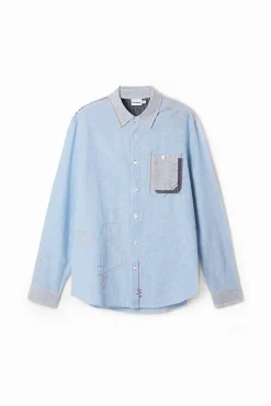Long-sleeve grunge shirt