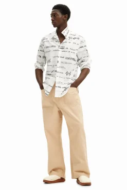 Long-sleeve shirt with lettering