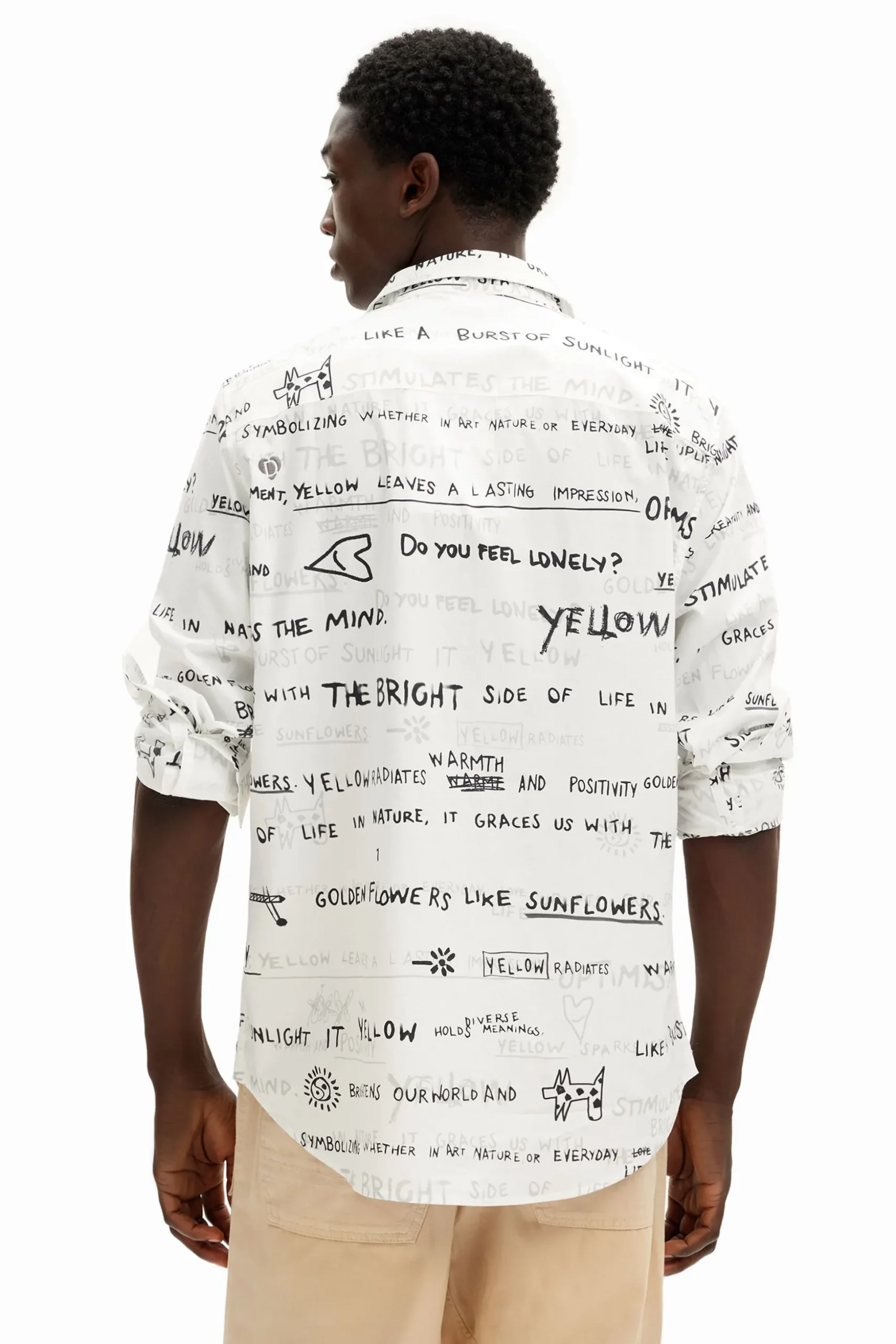 Long-sleeve shirt with lettering