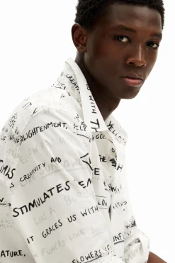 Long-sleeve shirt with lettering