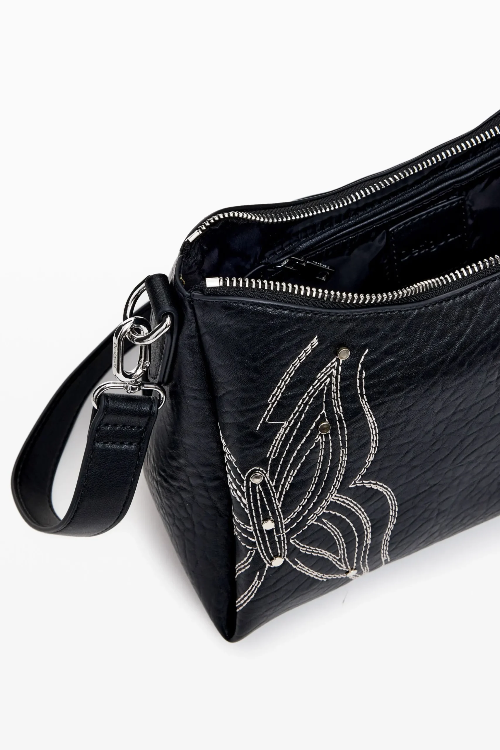 M bag with butterfly engraving