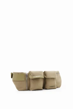 M canvas pockets bum bag