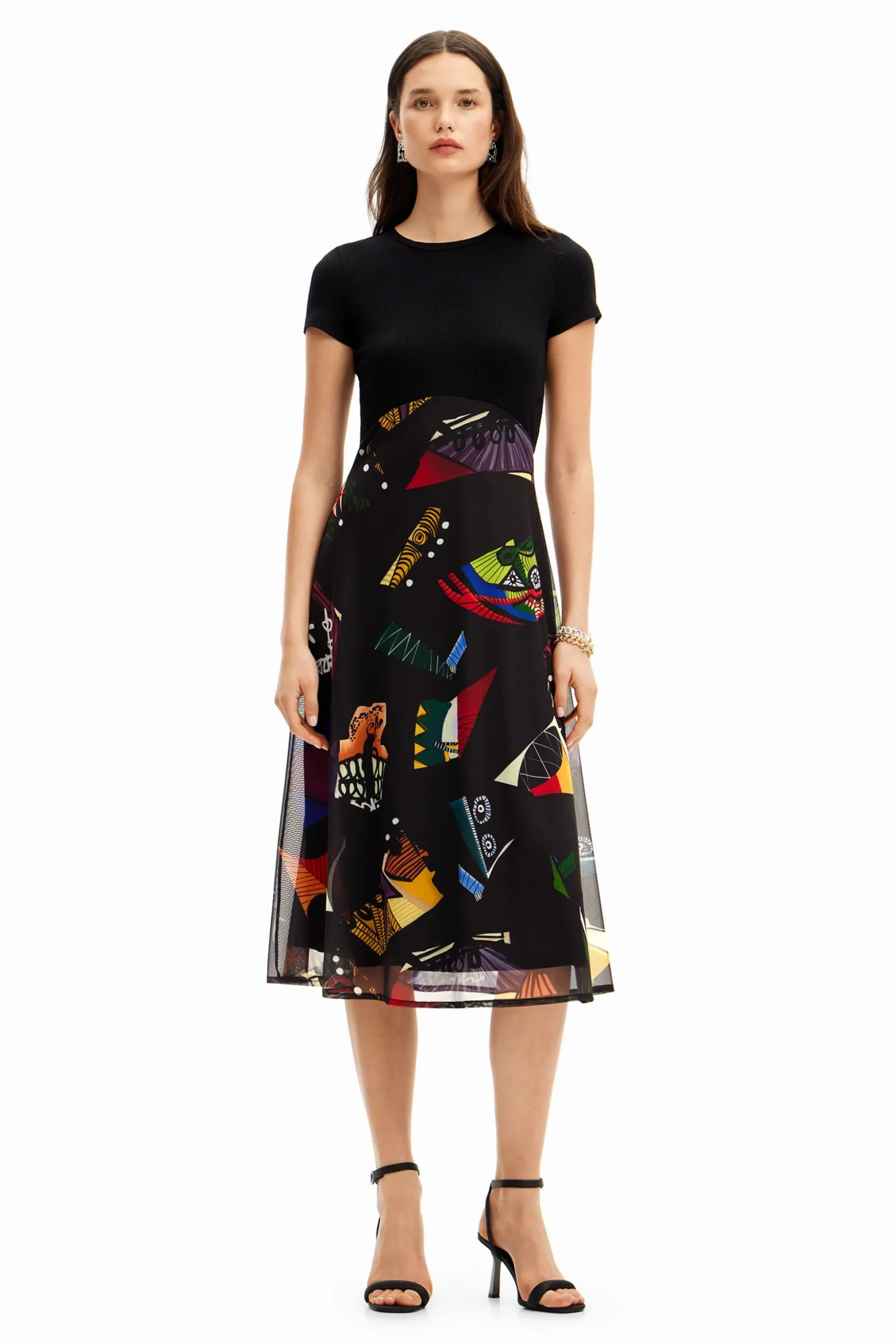 M. Christian Lacroix combination midi dress